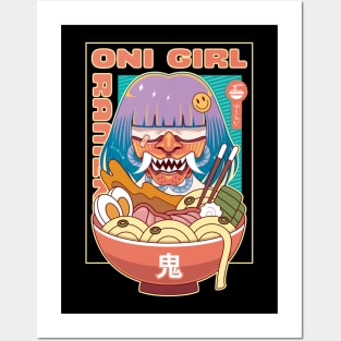 Anime Oni Girl Ramen Posters and Art